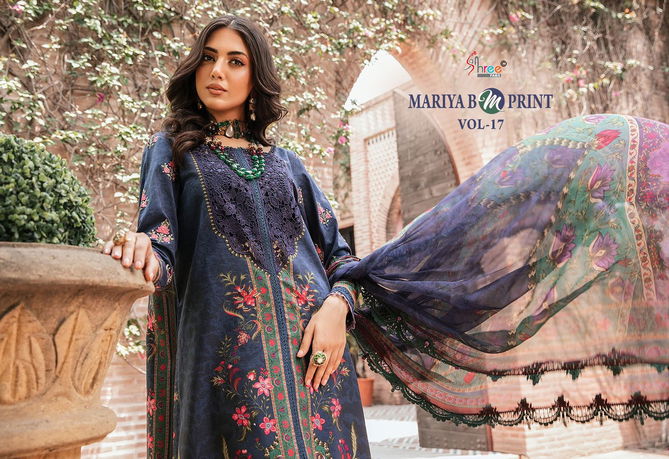 Mariya B Mprint Vol 17 By Shree Embroidery Cotton Pakistani Suits Wholesale Online
